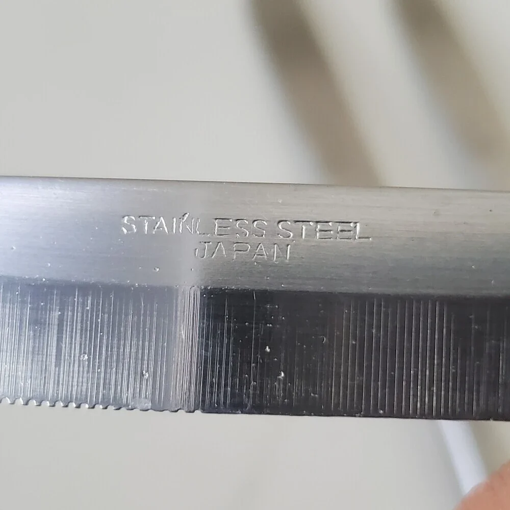 Vintage Stainless Steel Steak Knives Set of 3 Serrated Made in Japan Flatware